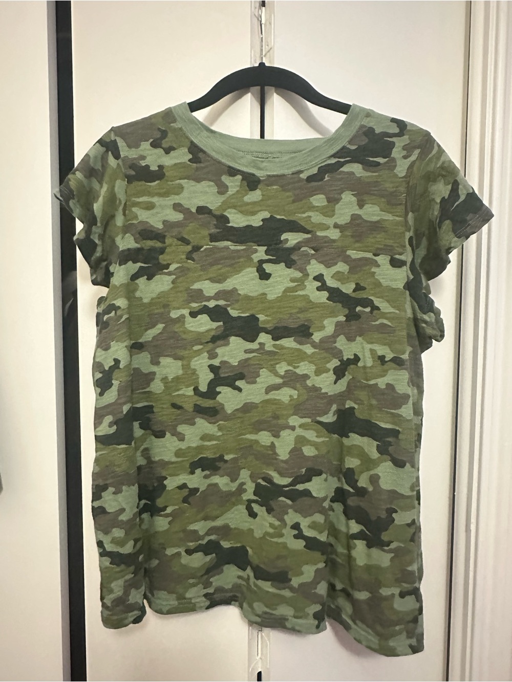 Girls Camouflage Tee - Green Camo